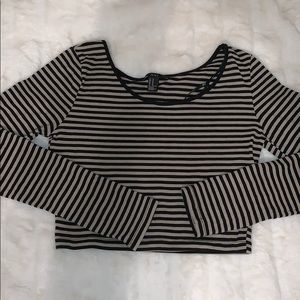 Black and Beige Forever 21 Top